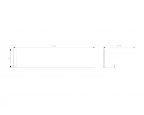 Полотенцедержатель с полкой WONZON & WOGHAND, Хром (WW-9581)