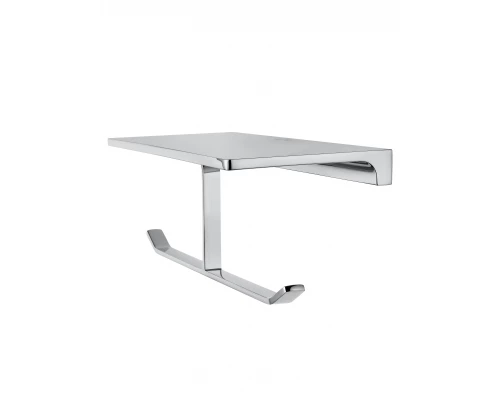 Двойной держатель для туалетной бумаги с полкой WONZON & WOGHAND ECLIPSE, Хром (WW-9156)