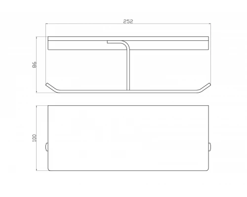 Двойной держатель для туалетной бумаги с полкой WONZON & WOGHAND ECLIPSE, Черный (WW-9156-BL)
