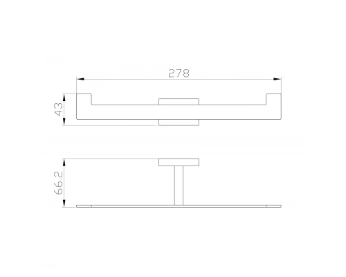 Двойной держатель для туалетной бумаги с полкой WONZON & WOGHAND FLAT, Хром (WW-9746)