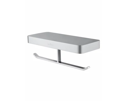 Двойной держатель для туалетной бумаги с полкой WONZON & WOGHAND LOTTE, Хром (WW-8356)