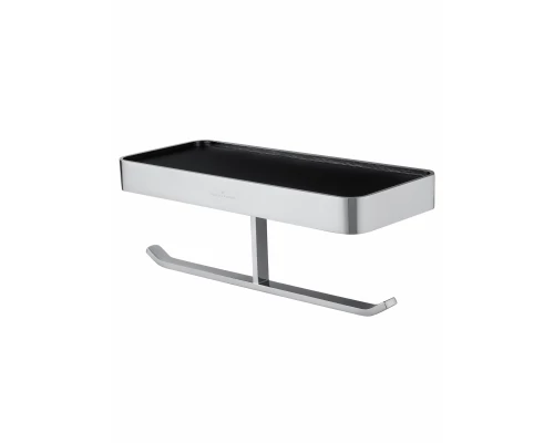 Двойной держатель для туалетной бумаги с полкой WONZON & WOGHAND LOTTE, Хром (WW-8356A)