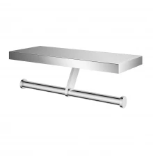 Двойной держатель для туалетной бумаги с полкой WONZON & WOGHAND, Хром (WW-V3802-CR)