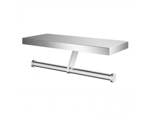 Двойной держатель для туалетной бумаги с полкой WONZON & WOGHAND, Хром (WW-V3802-CR)