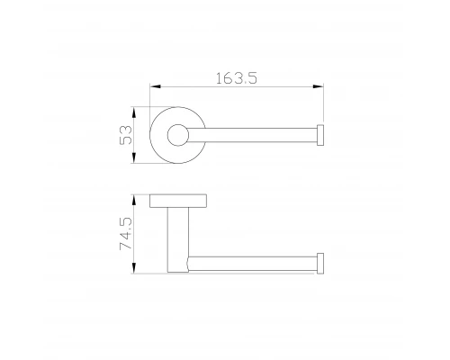 Держатель для туалетной бумаги без крышки WONZON & WOGHAND EASY, Хром (WW-8156)