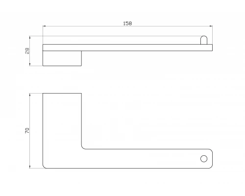Держатель для туалетной бумаги без крышки WONZON & WOGHAND ECLIPSE, Темный графит (WW-9116-GM)