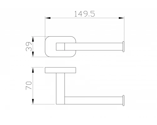Держатель для туалетной бумаги без крышки WONZON & WOGHAND GRAFFITY, Темный графит (WW-9316)