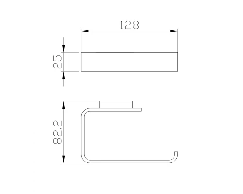Держатель для туалетной бумаги без крышки WONZON & WOGHAND LOTTE, Брашированное золото (WW-8316-BG)