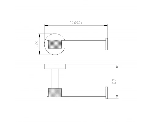 Держатель для туалетной бумаги без крышки WONZON & WOGHAND MAJESTIC, Черный/Золото (WW-9216)