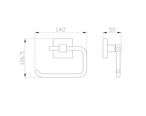 Держатель для туалетной бумаги без крышки WONZON & WOGHAND POLO, Темное золото (WW-8916-DG)