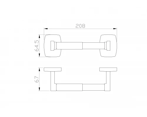 Держатель для туалетной бумаги без крышки WONZON & WOGHAND PORTO, Хром (WW-1611)