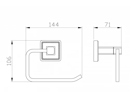 Держатель для туалетной бумаги без крышки WONZON & WOGHAND ROMA, Бронза (WW-7216)