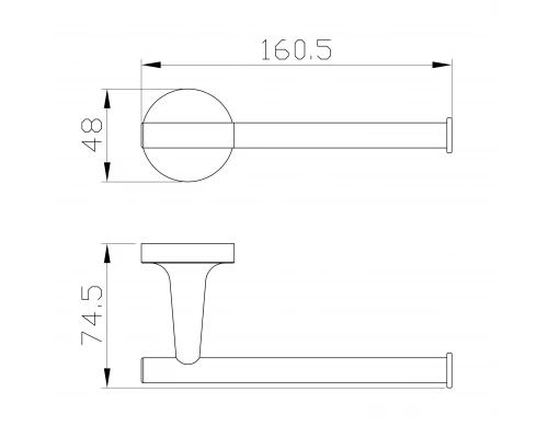 Держатель для туалетной бумаги без крышки WONZON & WOGHAND SIMPLE, Хром (WW-6516)