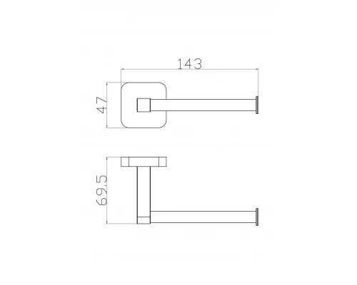 Держатель для туалетной бумаги без крышки WONZON & WOGHAND STILL, Хром (WW-6616)