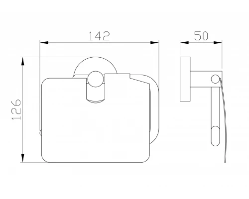 Держатель для туалетной бумаги с крышкой WONZON & WOGHAND EASY, Хром (WW-8126)