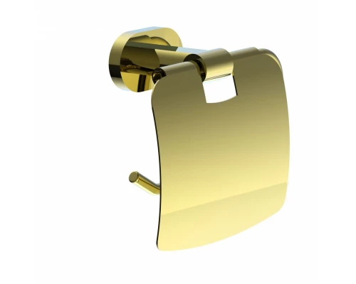 Держатель для туалетной бумаги с крышкой WONZON & WOGHAND FIRST, Глянцевое золото (WW-8426-LG)