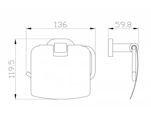 Держатель для туалетной бумаги с крышкой WONZON & WOGHAND FIRST, Хром (WW-8426)
