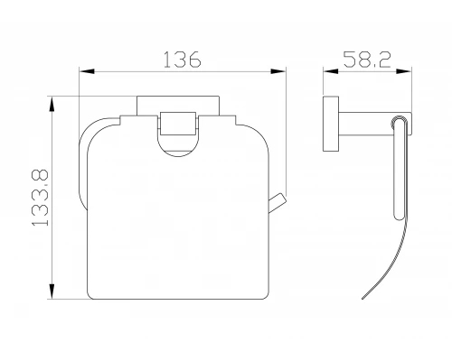 Держатель для туалетной бумаги с крышкой WONZON & WOGHAND FLAT, Хром (WW-9726)