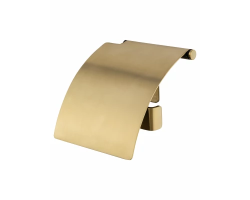Держатель для туалетной бумаги с крышкой WONZON & WOGHAND LOTTE, Брашированное золото (WW-8326-BG)