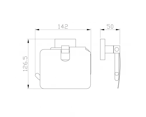 Держатель для туалетной бумаги с крышкой WONZON & WOGHAND POLO, Брашированный никель (WW-8926-BN)