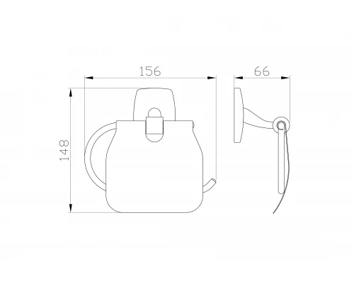 Держатель для туалетной бумаги с крышкой WONZON & WOGHAND PORTO, Хром (WW-1601)