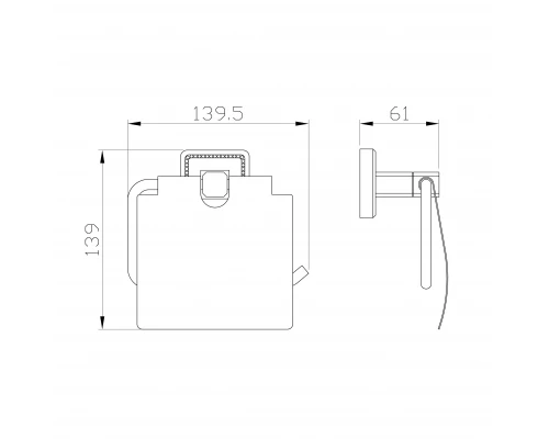 Держатель для туалетной бумаги с крышкой WONZON & WOGHAND ROMA, Бронза (WW-7226)