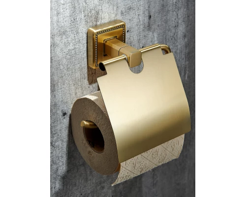 Держатель для туалетной бумаги с крышкой WONZON & WOGHAND ROMA, Бронза (WW-7226)