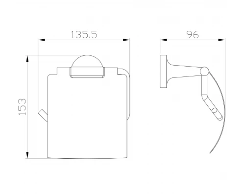 Держатель для туалетной бумаги с крышкой WONZON & WOGHAND SIMPLE, Хром (WW-6526)