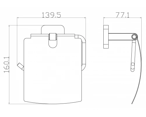 Держатель для туалетной бумаги с крышкой WONZON & WOGHAND STILL, Хром (WW-6626)