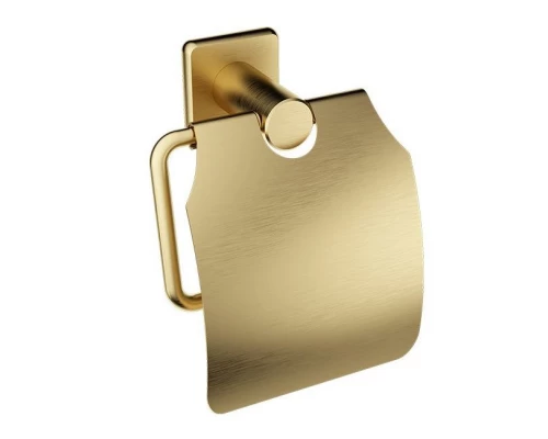 Держатель для туалетной бумаги с крышкой WONZON & WOGHAND, Брашированное золото (WW-V1802-BG)