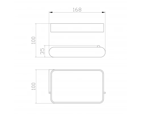 Держатель для туалетной бумаги с полкой WONZON & WOGHAND CARBON, Черный (WW-7726)