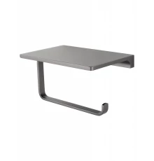 Держатель для туалетной бумаги с полкой WONZON & WOGHAND ECLIPSE, Темный графит (WW-9126-BGM)