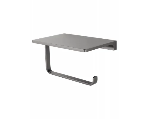 Держатель для туалетной бумаги с полкой WONZON & WOGHAND ECLIPSE, Темный графит (WW-9126-BGM)