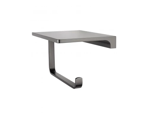 Держатель для туалетной бумаги с полкой WONZON & WOGHAND ECLIPSE, Темный графит (WW-9126-BGM)