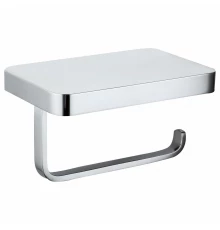 Держатель для туалетной бумаги с полкой WONZON & WOGHAND FLAT, Хром (WW-9736)