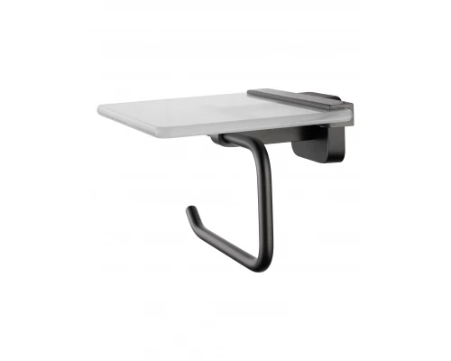 Держатель для туалетной бумаги с полкой WONZON & WOGHAND GRAFFITY, Темный графит (WW-9326)