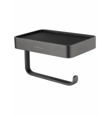 Держатель для туалетной бумаги с полкой WONZON & WOGHAND GRAFFITY, Темный графит (WW-9336)