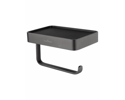 Держатель для туалетной бумаги с полкой WONZON & WOGHAND GRAFFITY, Темный графит (WW-9336)