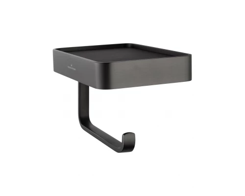 Держатель для туалетной бумаги с полкой WONZON & WOGHAND GRAFFITY, Темный графит (WW-9336)