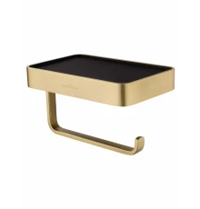 Держатель для туалетной бумаги с полкой WONZON & WOGHAND ROMA, Бронза (WW-7236)