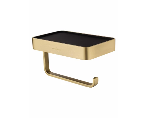 Держатель для туалетной бумаги с полкой WONZON & WOGHAND ROMA, Бронза (WW-7236)