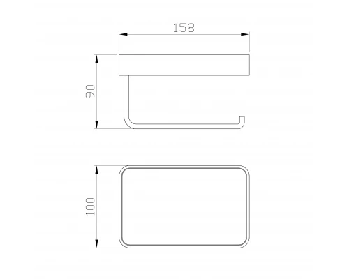 Держатель для туалетной бумаги с полкой WONZON & WOGHAND ROMA, Бронза (WW-7236)