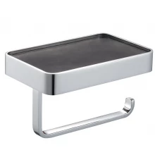Держатель для туалетной бумаги с полкой WONZON & WOGHAND, Хром (WW-9536)