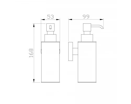 Дозатор мыла WONZON & WOGHAND EASY, Хром (WW-8132)