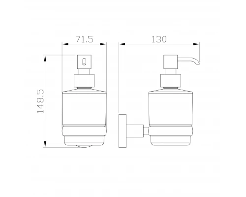 Дозатор мыла WONZON & WOGHAND EASY, Хром (WW-8133)