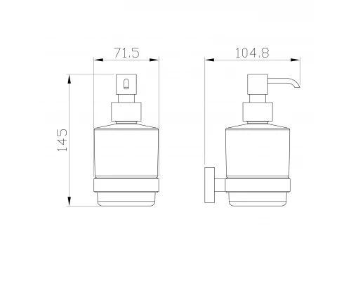 Дозатор мыла WONZON & WOGHAND GRAFFITY, Темный графит (WW-9333-BGM)
