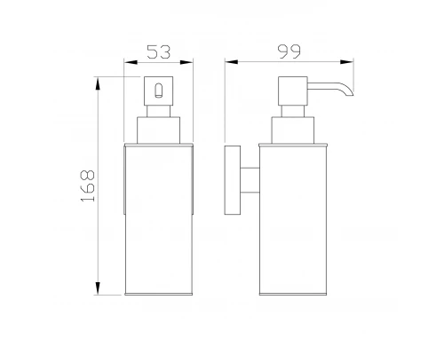 Дозатор мыла WONZON & WOGHAND POLO, Брашированный никель (WW-8932-BN)