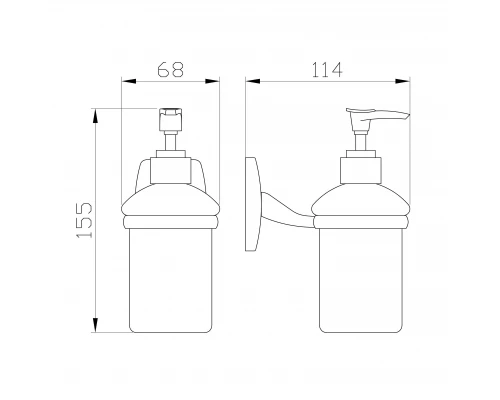 Дозатор мыла WONZON & WOGHAND PORTO, Хром (WW-1401)