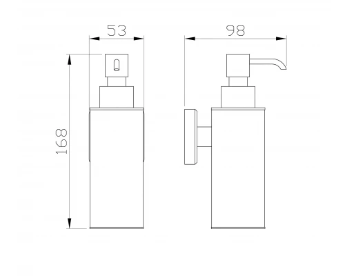 Дозатор мыла WONZON & WOGHAND ROMA, Бронза (WW-7232)