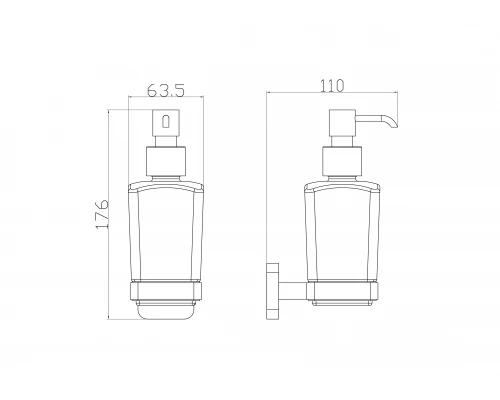 Дозатор мыла WONZON & WOGHAND STILL, Хром (WW-6633)